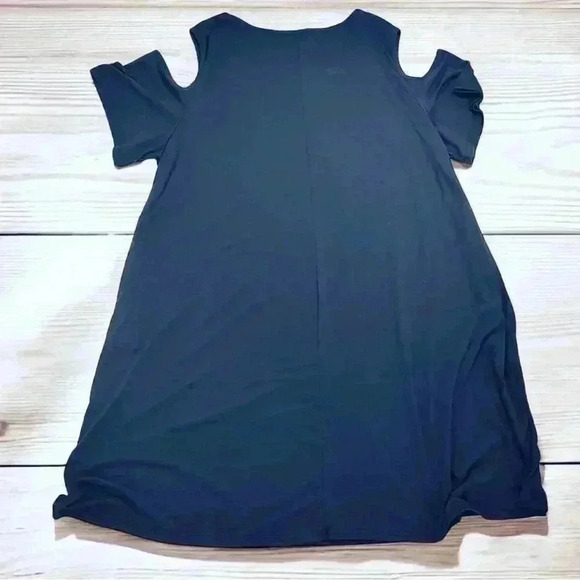 Kancy Store Navy Blue Cold Shoulder Medi Shift Dress Women Plus Size 4XL Leisure - Picture 5 of 15